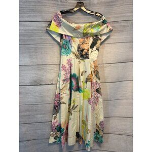 ASOS Floral Off-The-Shoulder Dress Size 4 US